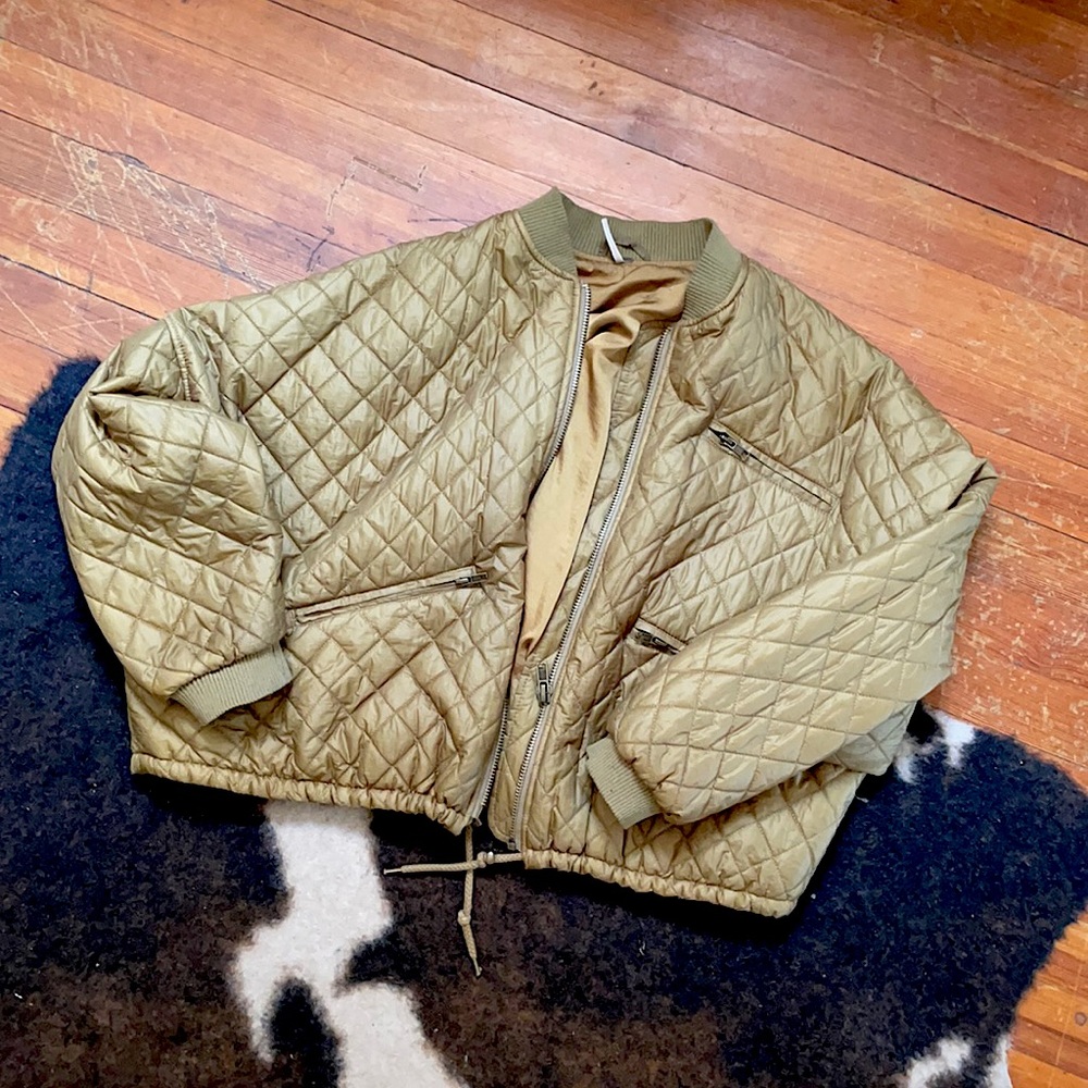 Free people oversized quilted jacket